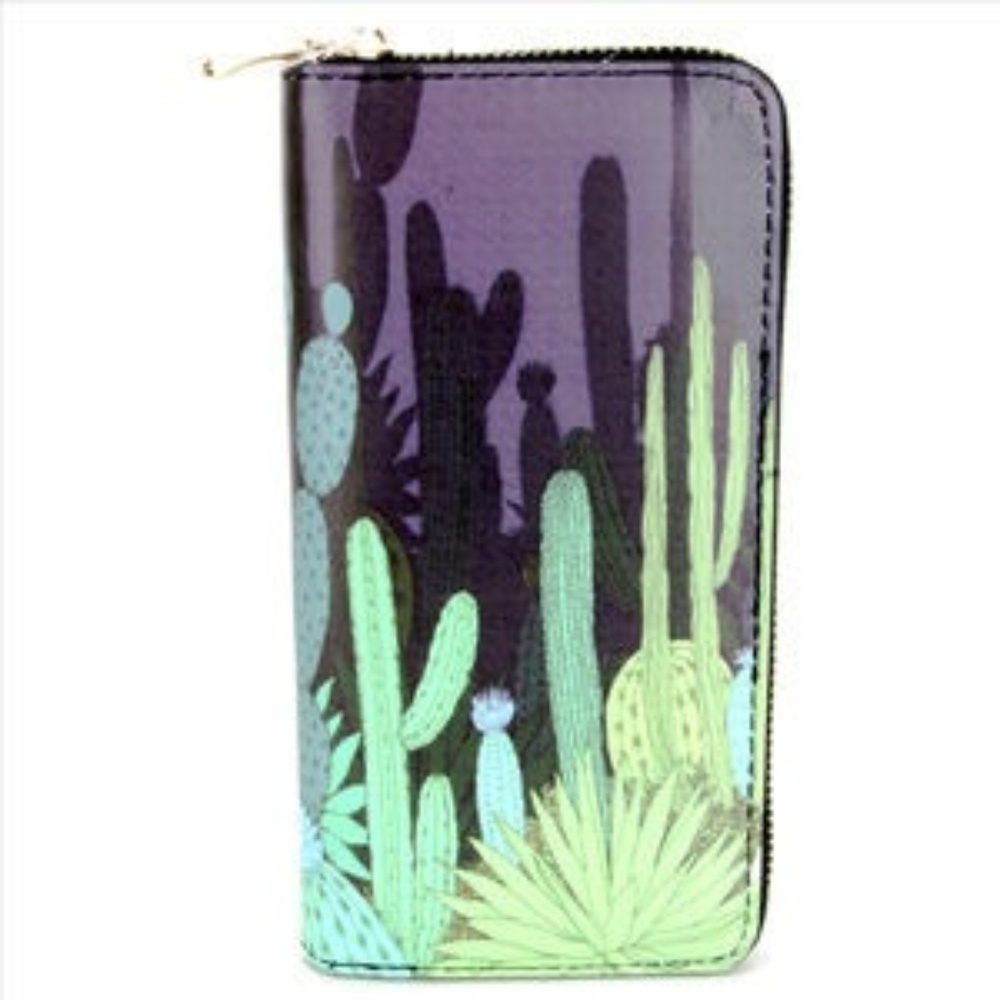 Fun cactus zipper wallet